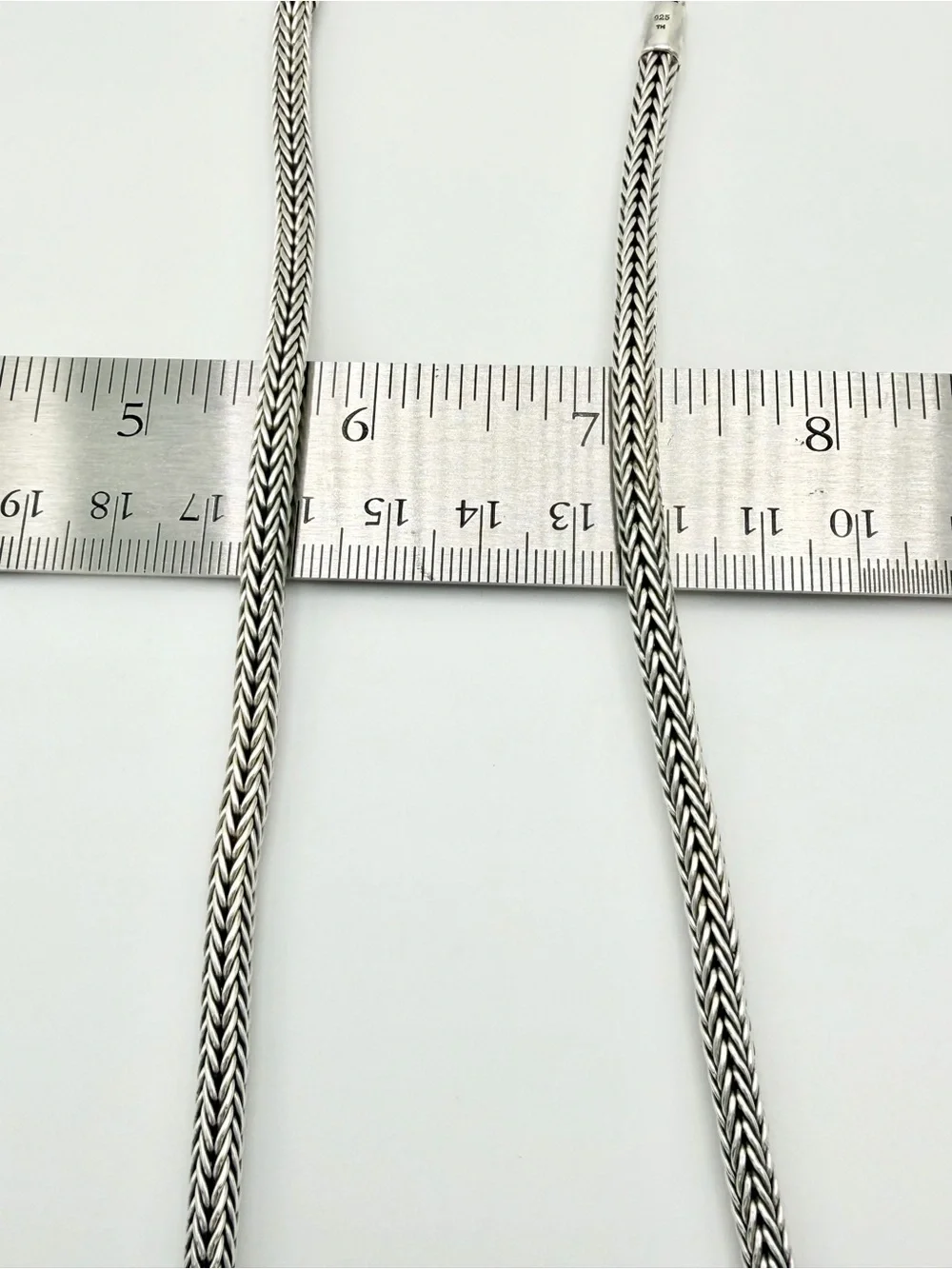 Silpada Rare HTF Sterling Silver Thick 17” Wheat Collar Chain w/Lobster Claw